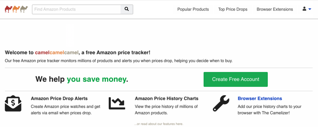 AMazon FBA Tools: Camel Camel Camel – Product Price Tracking