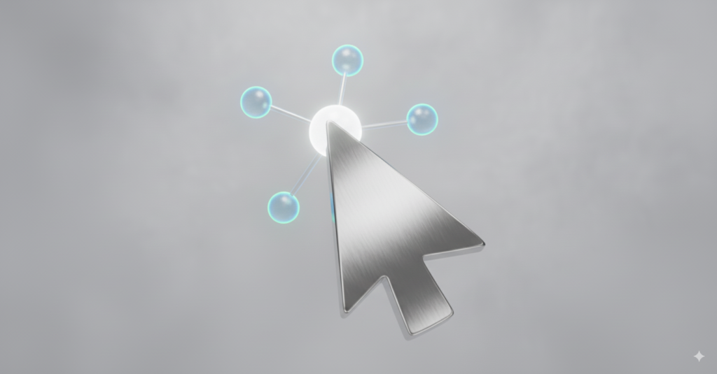 pointing arrow